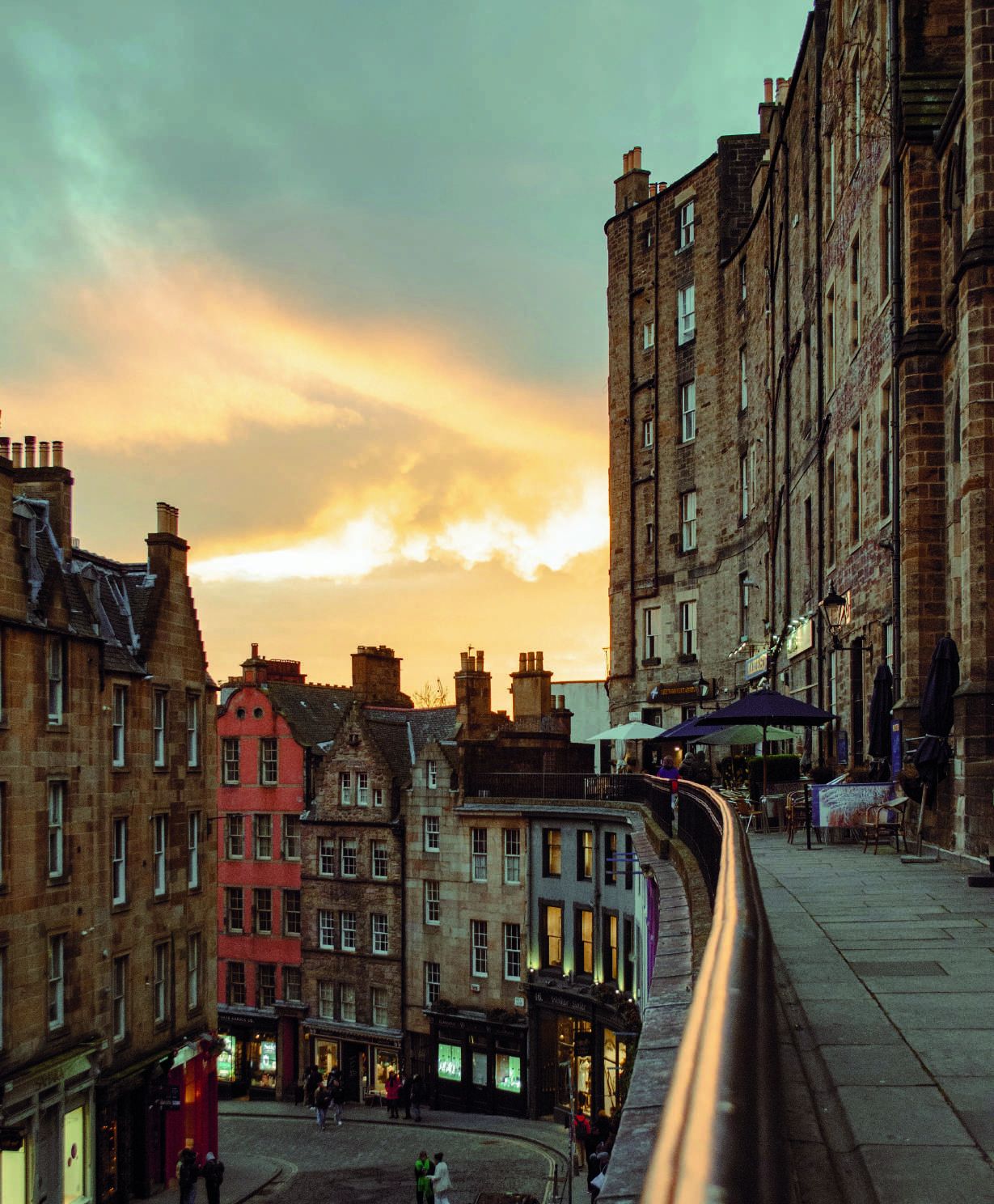 Edinburgh's Old Town rooftops and spires in soft light